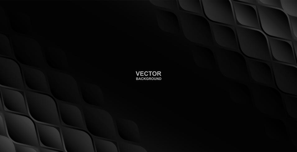 Abstract .Geometric shape embossed black background ,light and shadow. Vector. vector