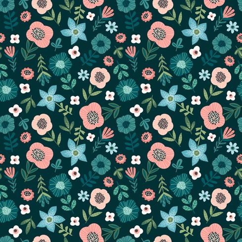 Floral seamless pattern. Vector design for paper, cover, fabric, interior decor