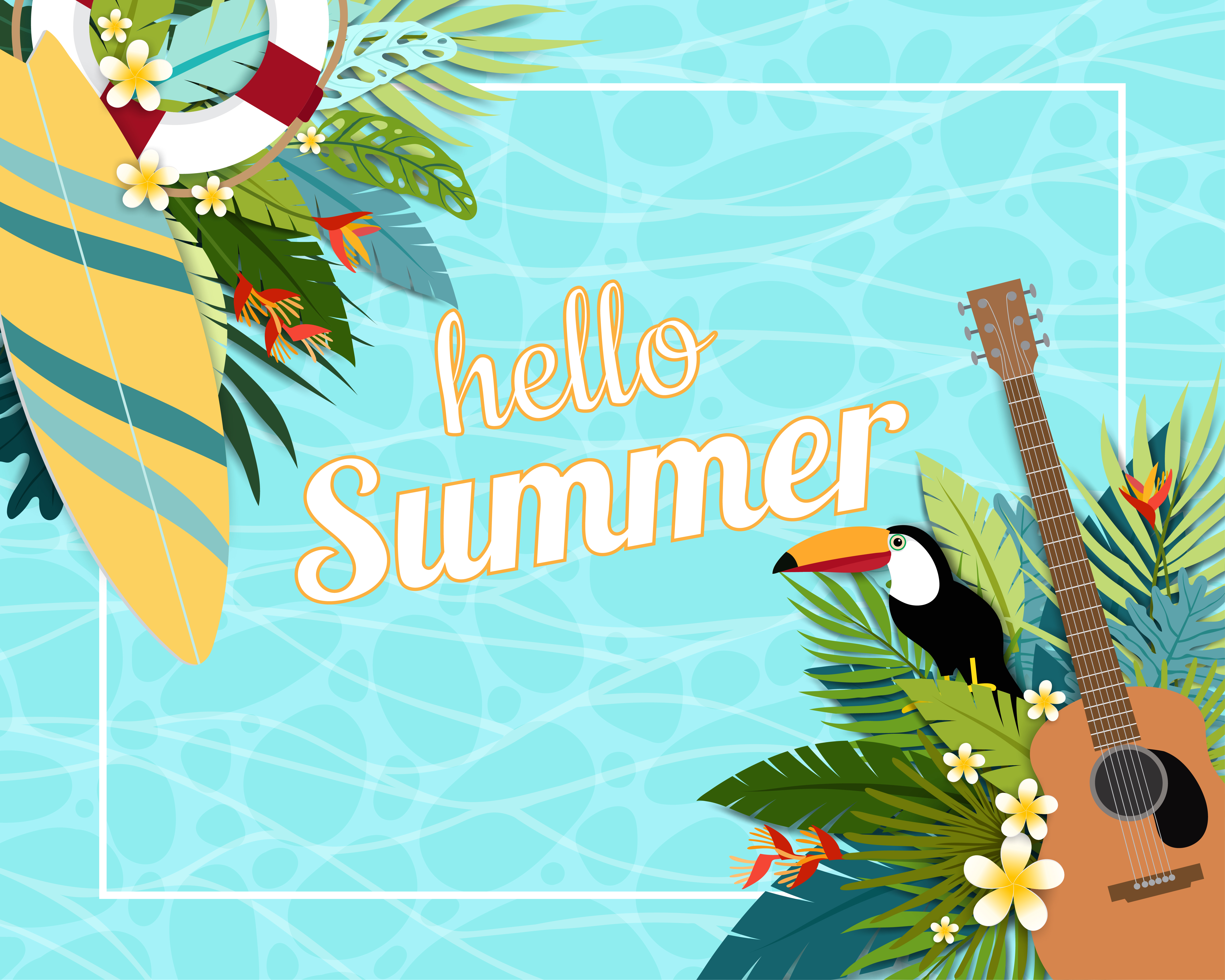 Download Beautiful Summer banner and poster card - Download Free ...