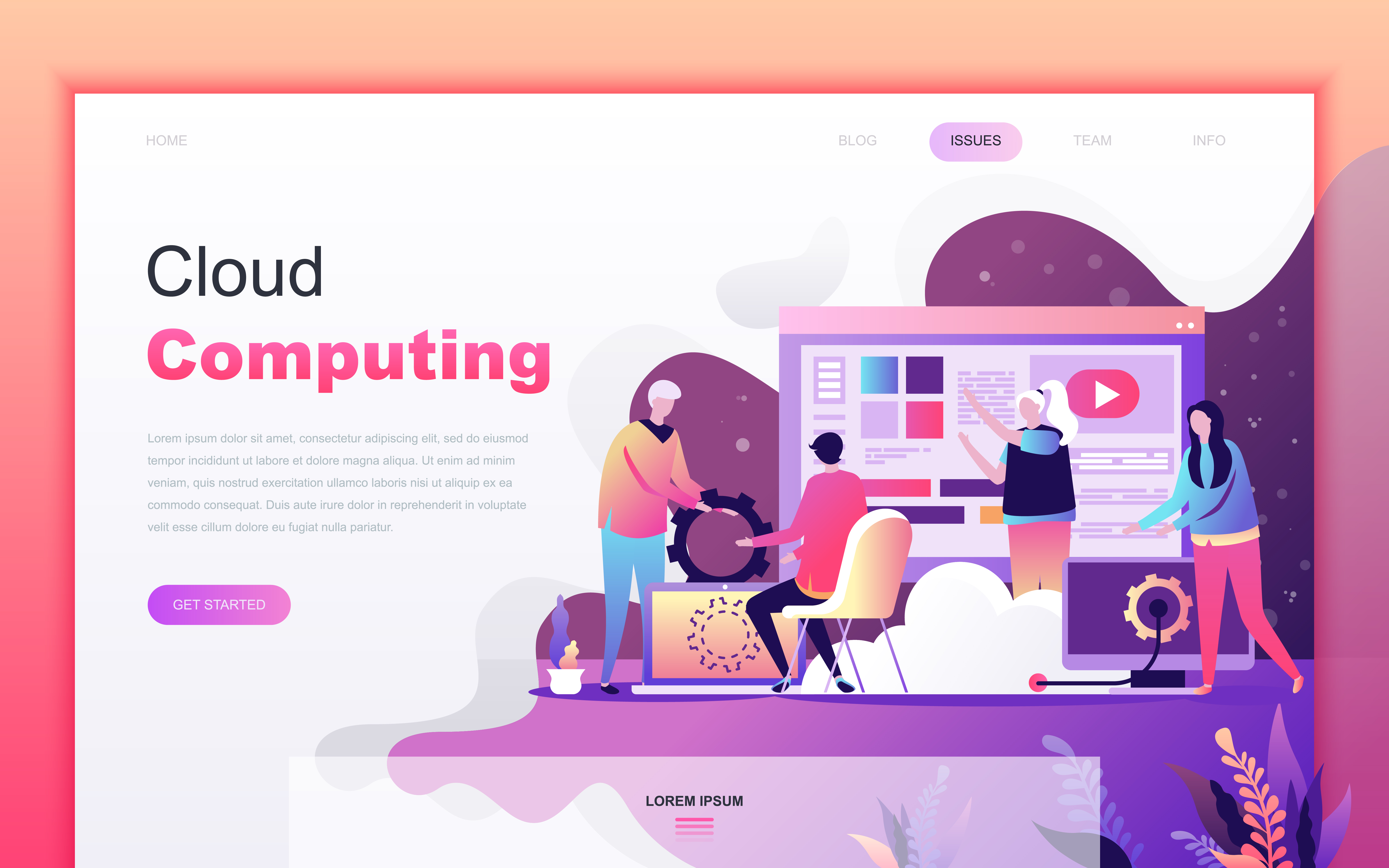 Modern flat cartoon design concept of Cloud Computing for website and mobile app development. Landing page template. Decorated people character for web page or homepage. Vector illustration. 566732 Vector Art at Vecteezy Modern flat cartoon design concept of Cloud Computing for website and mobile app development. Landing page template. Decorated people character for web page or homepage. Vector illustration. 566732 Vector Art at Vecteezy
