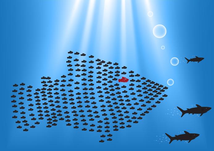 leadership fish concept 566740 Vector Art at Vecteezy