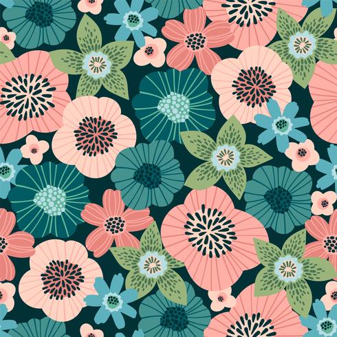 Floral seamless pattern. Vector design for paper, cover, fabric, interior decor