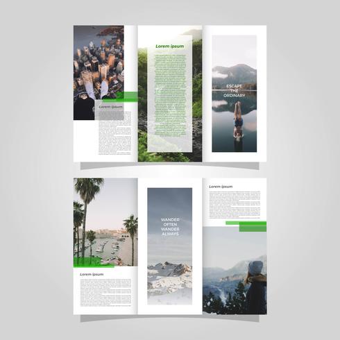 Flat Adventure Brochure Vector Template