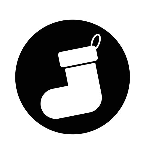 Christmas stocking icon vector