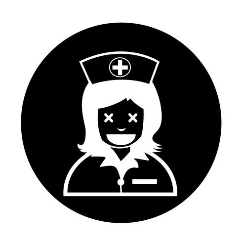 Icono de enfermera vector