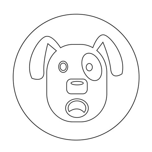 Icono de perro vector