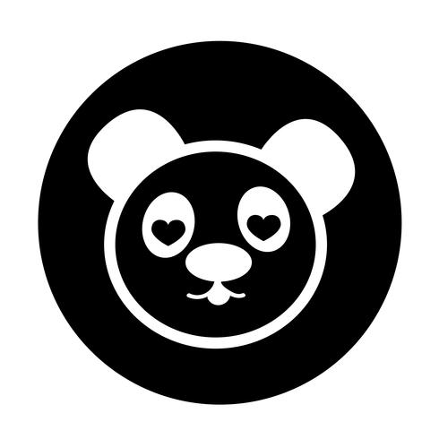 Cute panda Icon vector