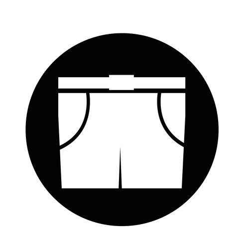 Icono de los hombres Bermudas cortos vector