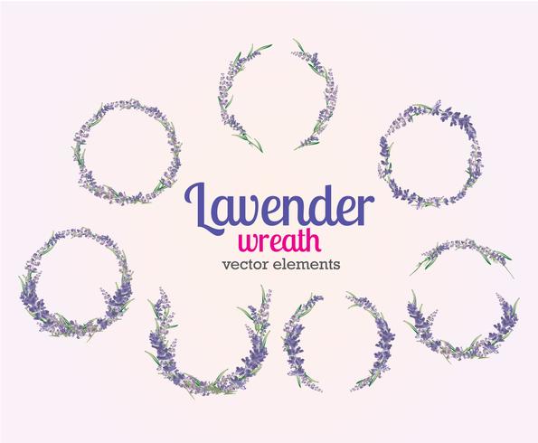 Vector de guirnalda de lavanda