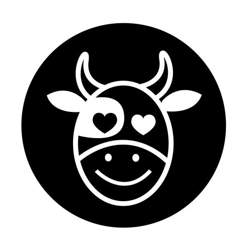 Icono de vaca vector