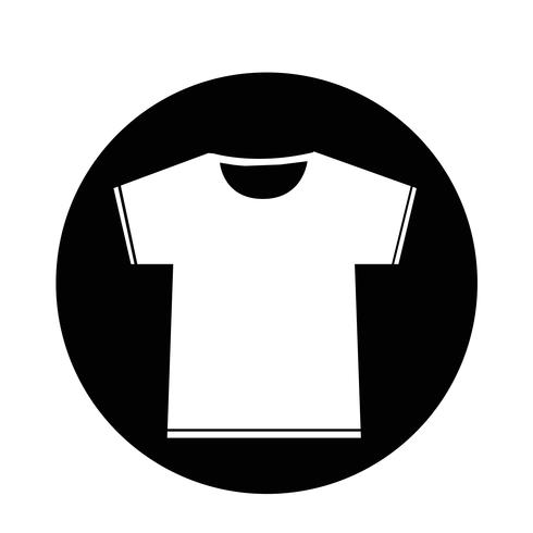 Icono de camiseta en blanco vector