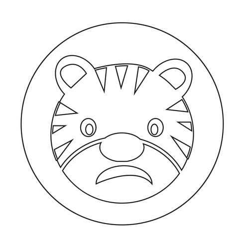 Icono de tigre vector