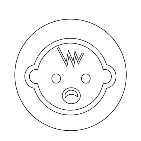 Icono de bebe vector