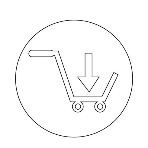 comprar icono de carrito de compras vector