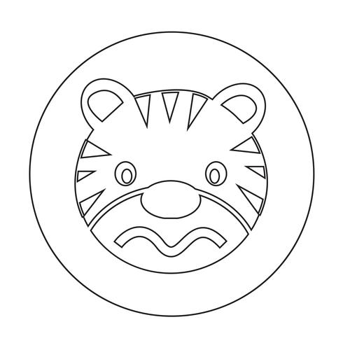 Icono de tigre vector