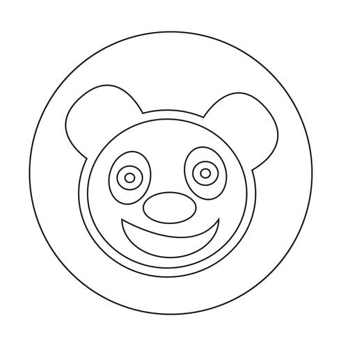 Icono de panda lindo vector