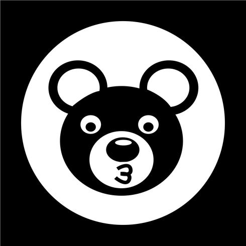 Icono de oso vector