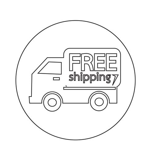 Free shipping icon vector