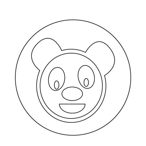 Cute panda Icon vector