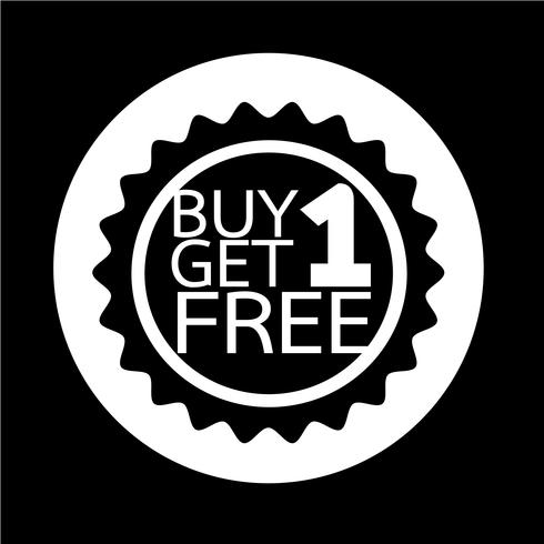 Buy one get one free Icon vector