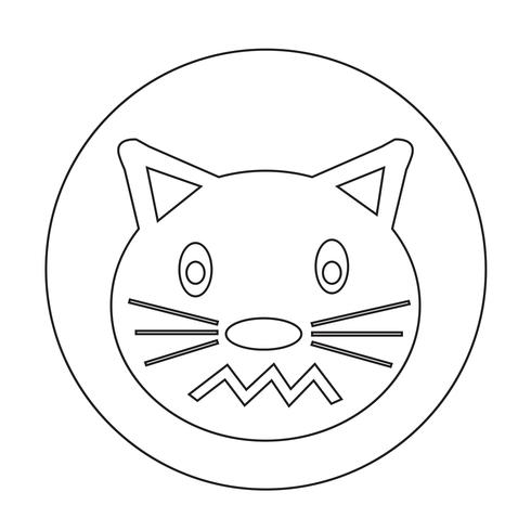 Icono de gato vector