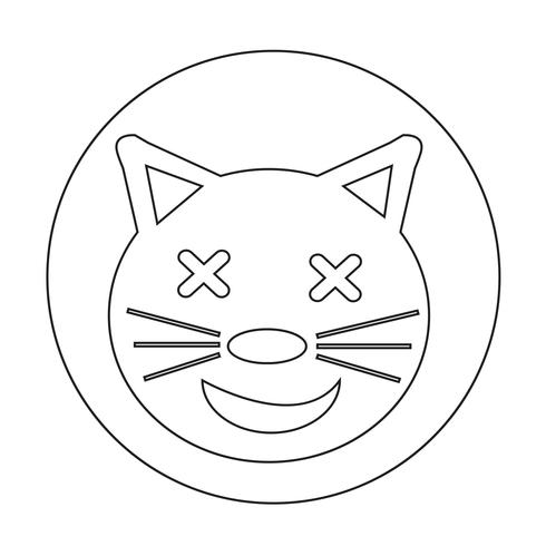 Icono de gato vector