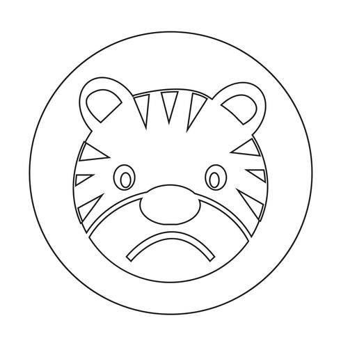 Icono de tigre vector