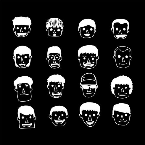 Icono de dibujos animados cara de personas vector