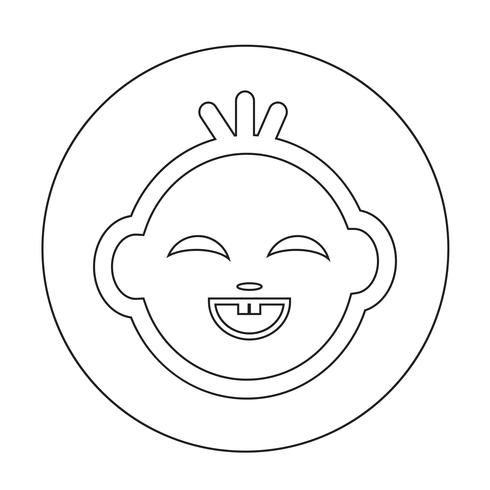 Baby Face Icon vector