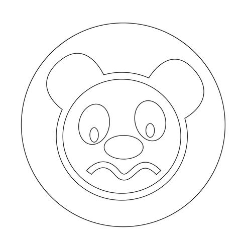 Cute panda Icon vector