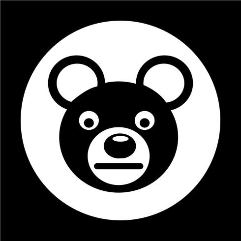 Icono de oso vector