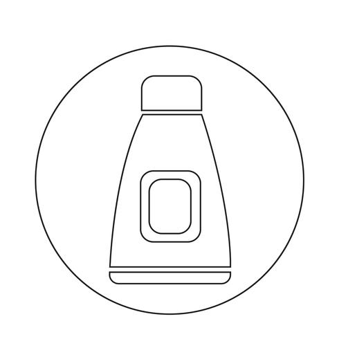 Icono de tubo de crema vector