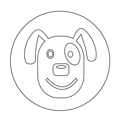 Icono de perro vector