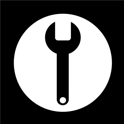 Wrench icon vector