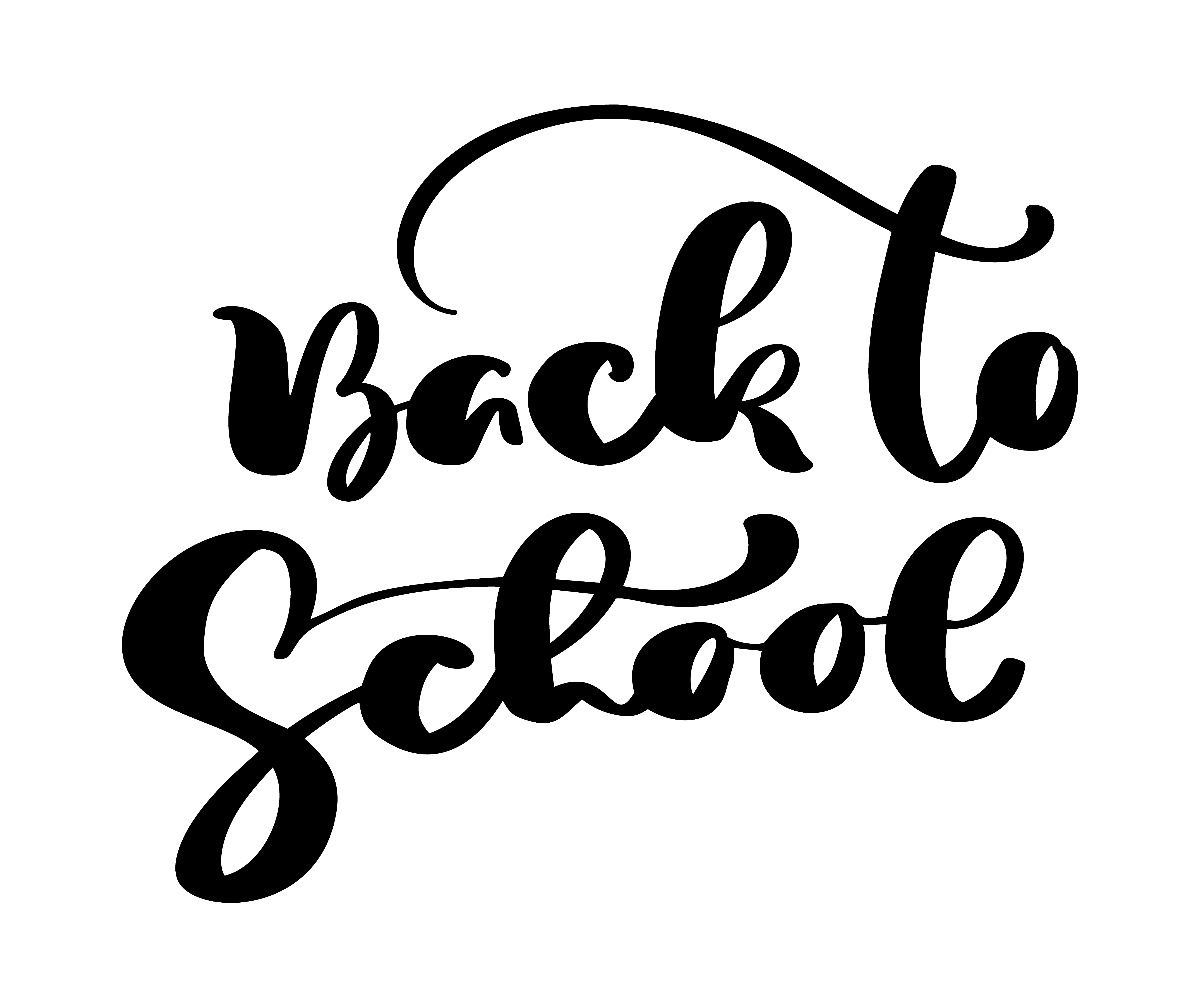 Back to school - lettering calligraphy phrase Vector Image