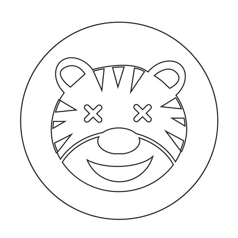 Icono de tigre vector