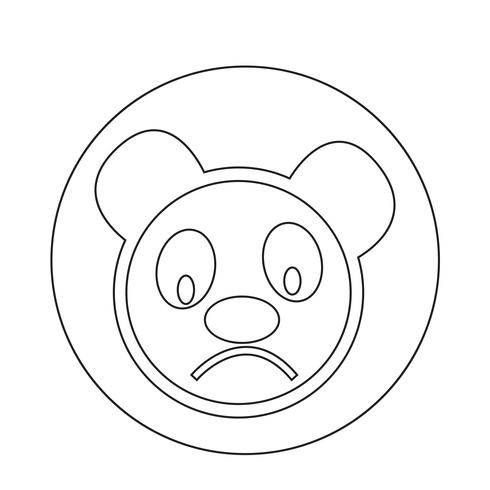 Icono de panda lindo vector