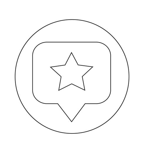 Speech Bubble star icon vector