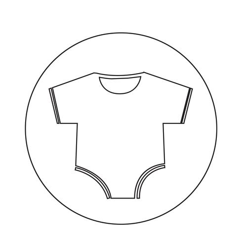 Ícono de ropa de bebé vector