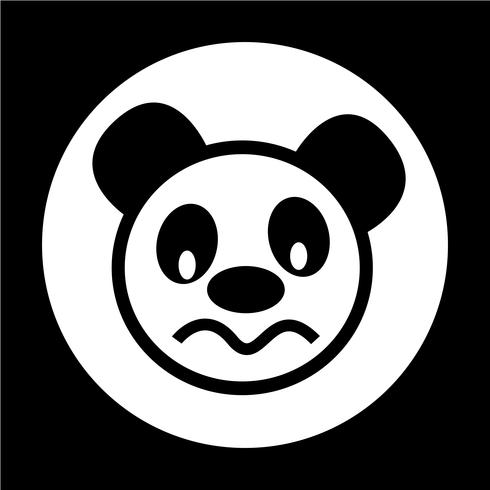 Icono de panda lindo vector