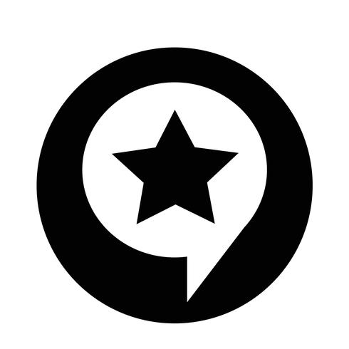 Speech Bubble star icon vector