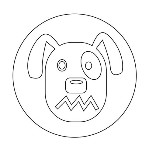 Icono de perro vector