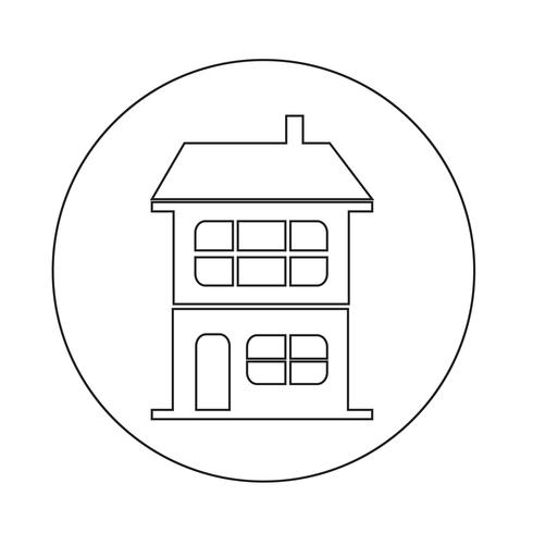 Real estate house icon vector