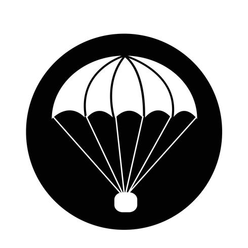 parachute icon vector