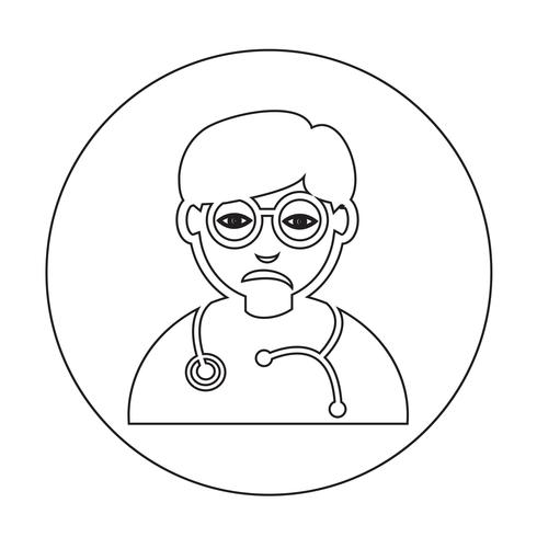 Icono de doctor vector