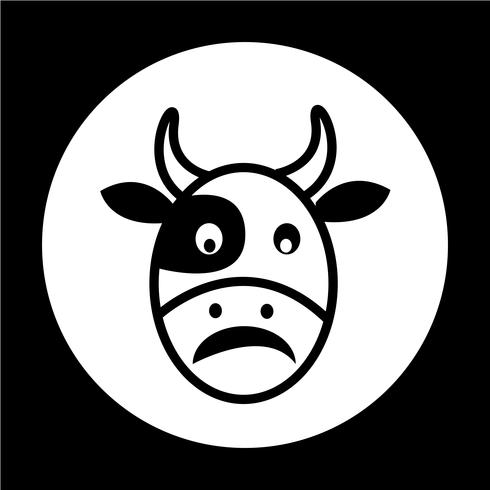 Icono de vaca vector