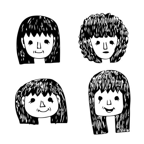 Icono de dibujos animados cara de personas vector