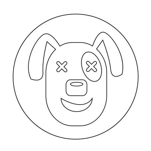 Icono de perro vector