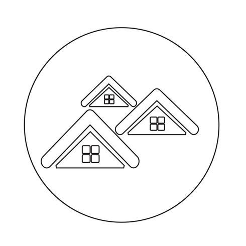 Icono de la casa de bienes raíces vector