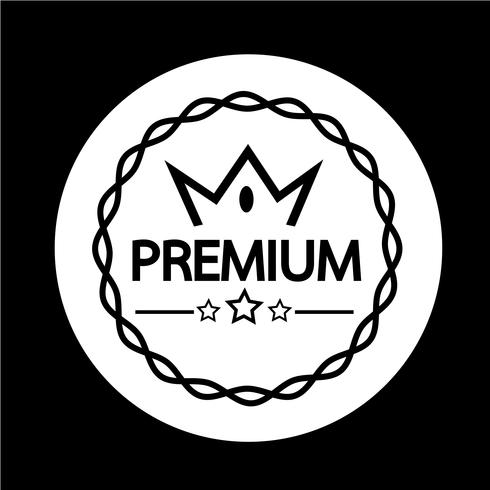 Icono de distintivo de calidad premium vector